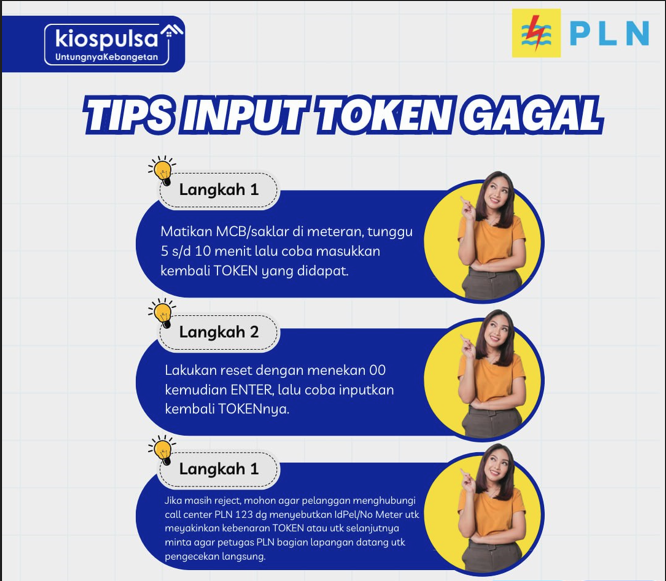 tips gagal input token